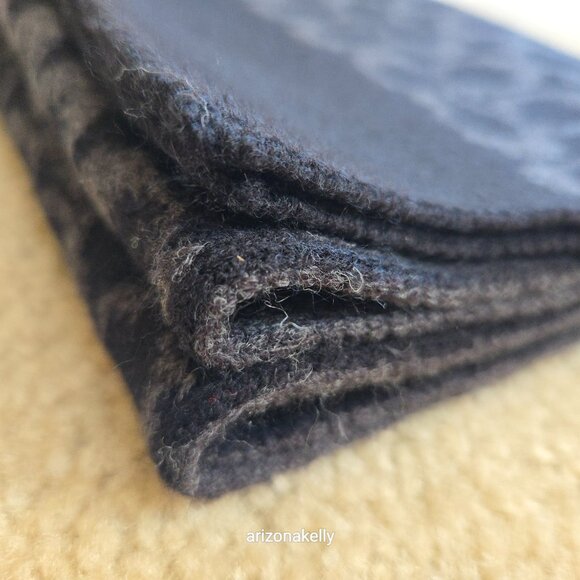 NWOT Coach Signature C Knit Wool Scarf Merino Reversible - Picture 10 of 10